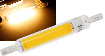 LED Strahler 8W R7s "RS118 COB8" - 360°, 3000k, 920lm, 118mm, warmweiß LED Strahler 8W R7s "RS118 COB8" - 360°, 3000k, 920lm, 118mm, warmweiß
