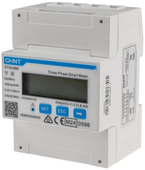 Drehstromzähler / Smartmeter DTSU666 - MID geeicht 3-phasig 80A, 230/400V, 4TE Drehstromzähler / Smartmeter DTSU666 - MID geeicht 3-phasig 80A, 230/400V, 4TE