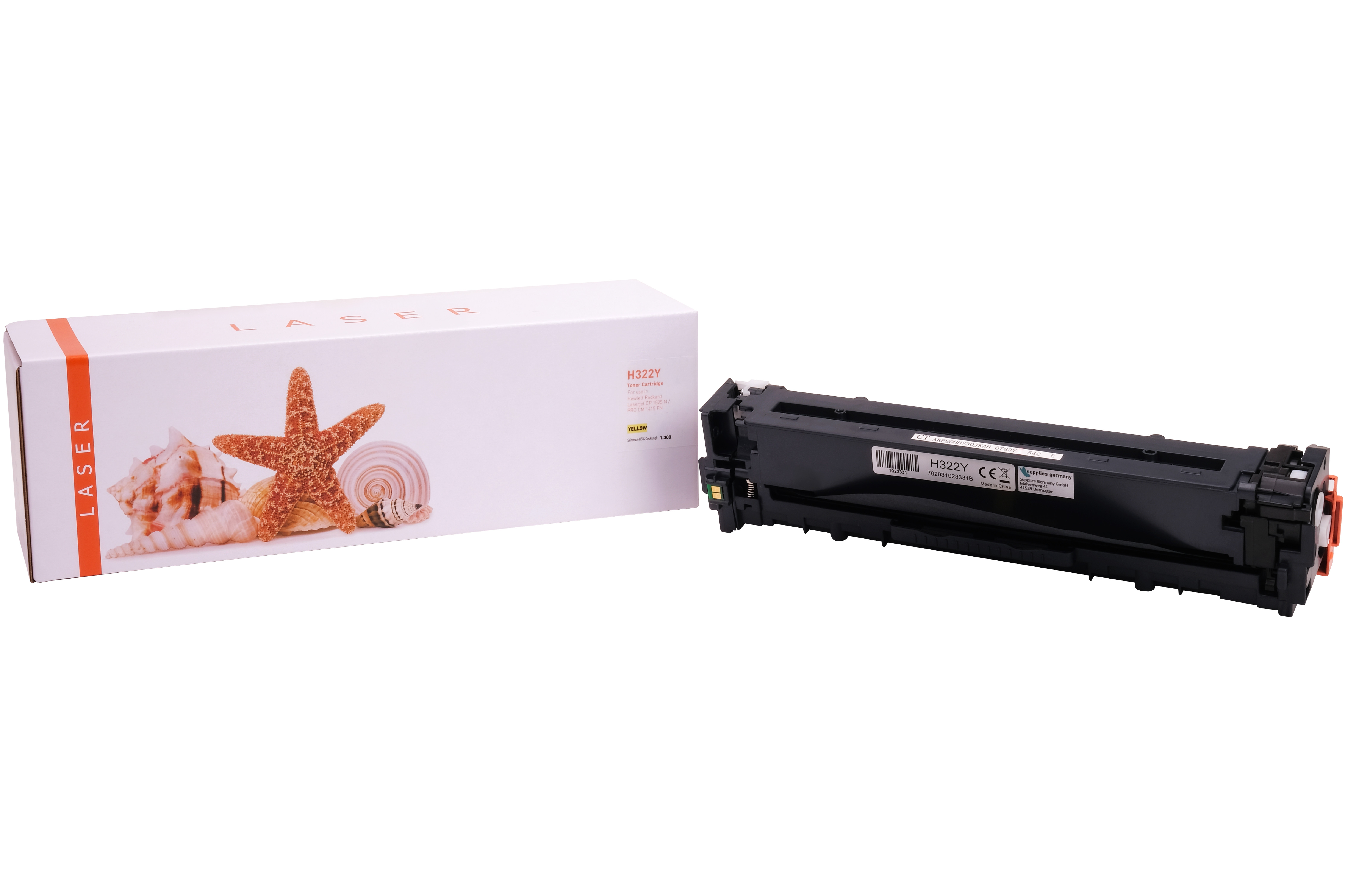 CE322Y alternativ Toner gelb für HP / CE322A / 128A / 1.300 Seiten