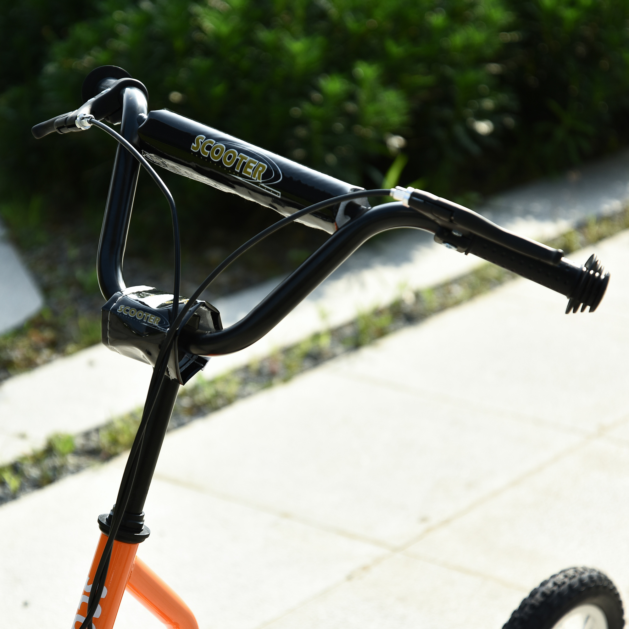 Kinderroller ab 5 jahre Scooter Tretroller Cityroller Kinder Roller Kickboard mit Luftreifen16/12 Zoll Orange 135 x 58 x 88-94 cm