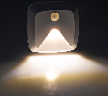 LED Treppenlicht mit Bewegungsmelder, Batteriebetrieb, 3x AAA, warmweiß