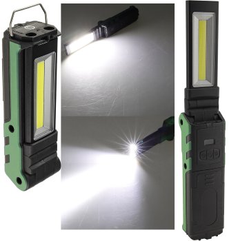 LED Akku-Arbeitsleuchte "FlapLED 500", LiIon Akku, Magnethalter, 5W, 400lm,IP44