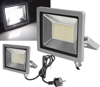 LED-Fluter SlimLine "CTF-SLT 30" silber - 30W, 2960lm, 4000K, neutralweiß, IP44 LED-Fluter SlimLine "CTF-SLT 30" silber - 30W, 2960lm, 4000K, neutralweiß, IP44