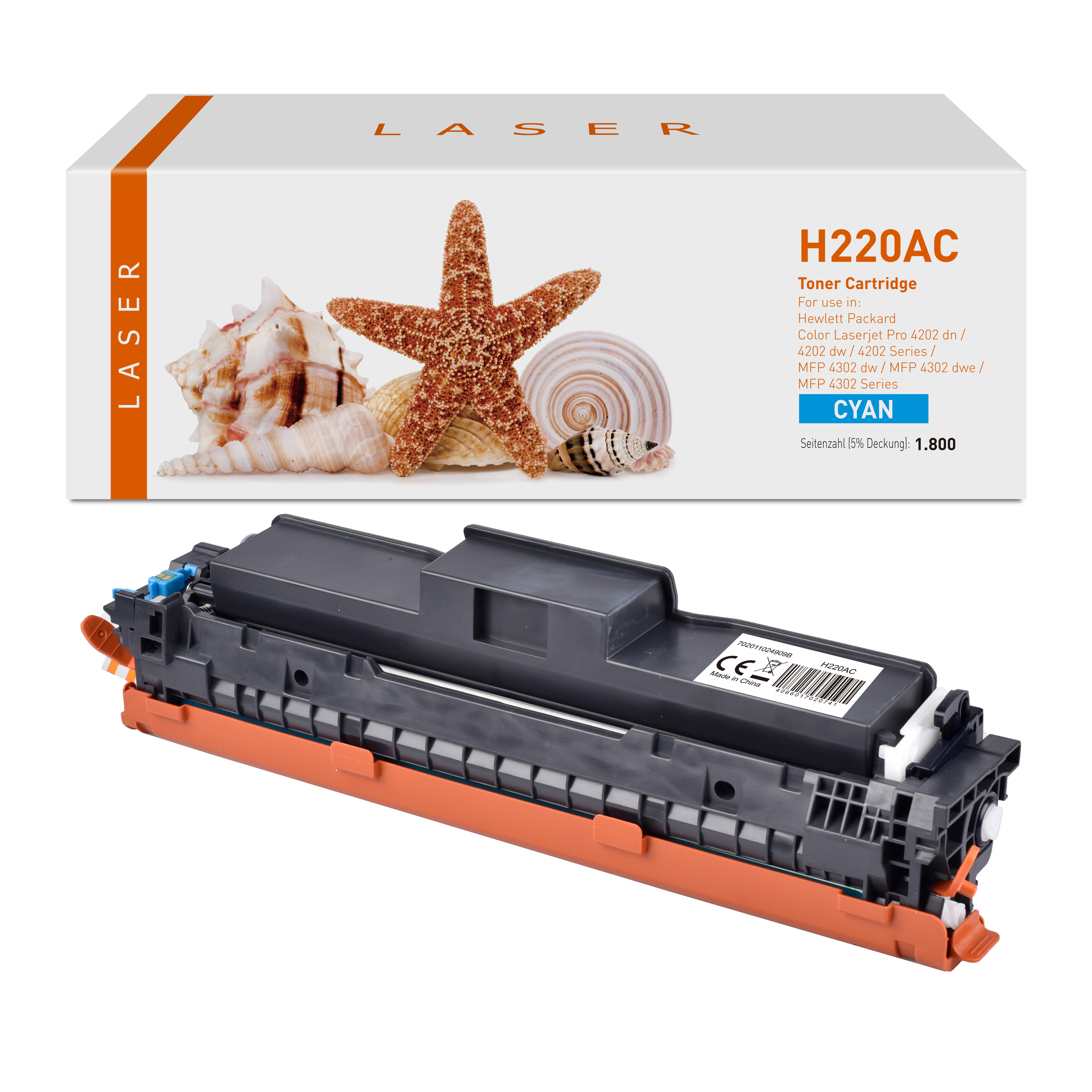 220AC alternativ Toner cyan für HP / W2201A / 1.800 Seiten