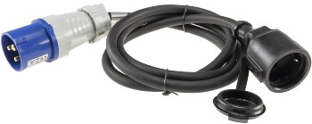 CEE auf Schutzkontakt-Kupplung 1,5m - 230V, Adapter für Wohnwagen, Camping CEE auf Schutzkontakt-Kupplung 1,5m - 230V, Adapter für Wohnwagen, Camping