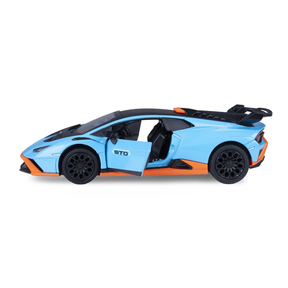 Lamborghini Huracán STO Diecast 1:32 blau inkl. Knopfzellen