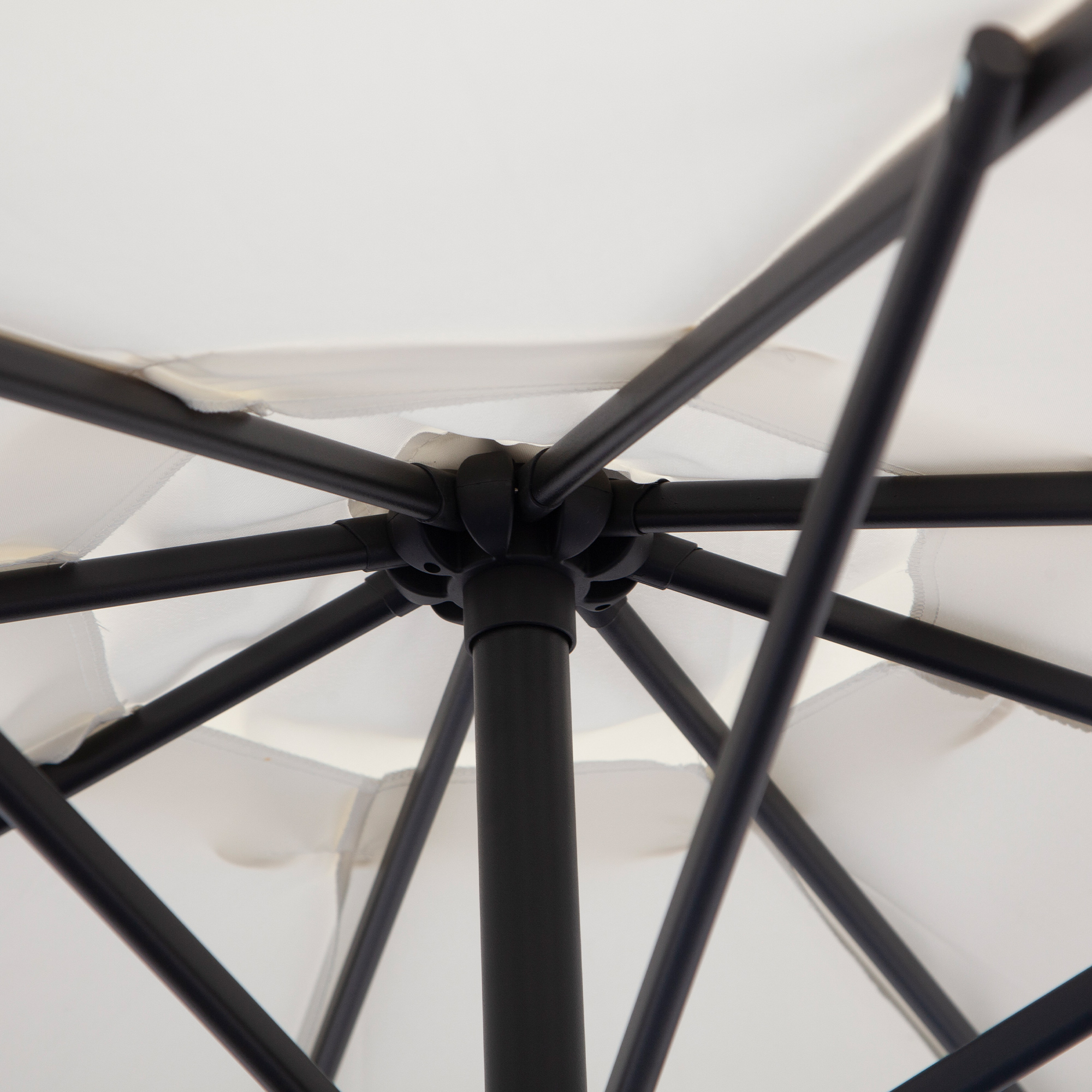 Sonnenschirm mit Kurbel Wetterbeständig 3 m x 3 m x 2,5 m Stahl Polyester