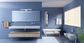 LED Spiegelleuchte IP44 "Banho 400" / 230V, 7W, 1080lm, 40cm, Neutralweiß