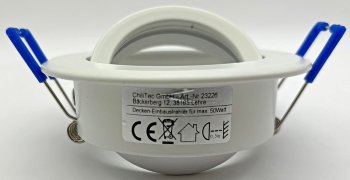 Einbaustrahler "CTE-84R WS" Rund Ø84mm, Einbau Ø68mm, neigbar, Clip Ring
