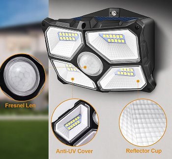 LED Solar Wandleuchte "SWL 722" - PIR Bewegungsmelder, 72 LEDs, IP65 LED Solar Wandleuchte "SWL 722" - PIR Bewegungsmelder, 72 LEDs, IP65
