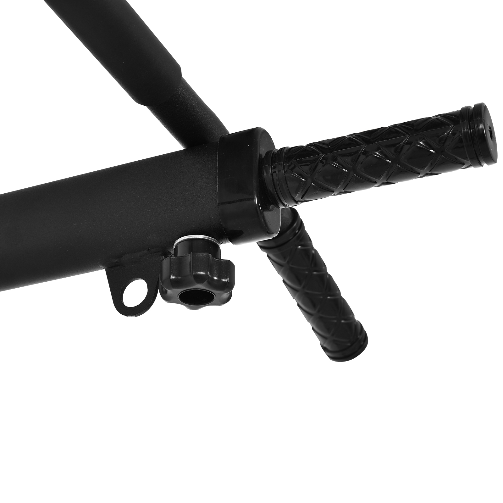 Klimmzugstange zur Wandmontage oder Deckenmontage bis 150 kg belastbar, Multifunktionale Pull Up Bar mit rutschfest Griffe, Ösen sicher stabil Klimmzug Stange für Fitness Zuhause, Stahl Schwarz