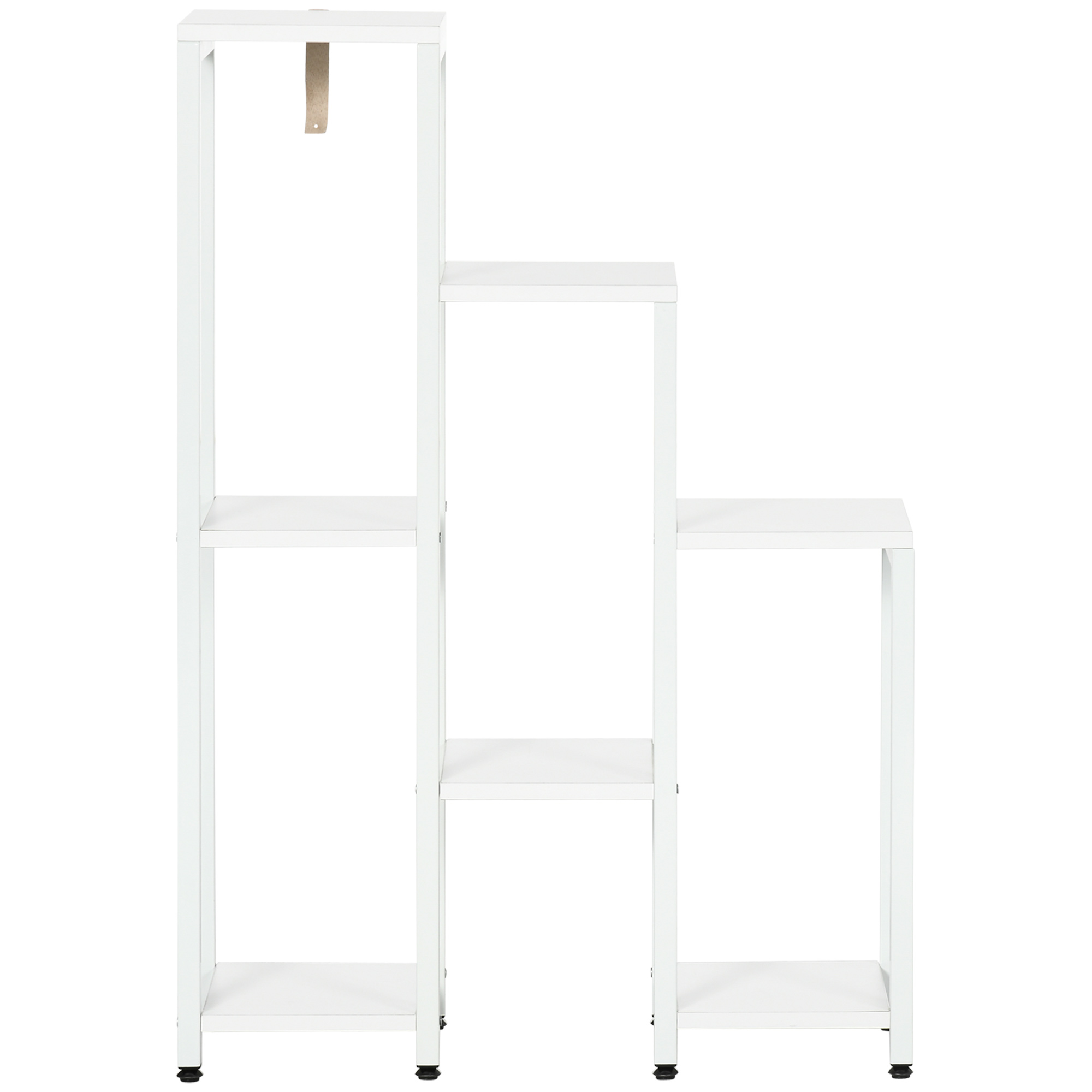 Blumenständer, Pflanzenständer, 7 Ebenen, für Innen- und Außenbereiche, Stahl, weiß, 65 x 23 x 94,5cm