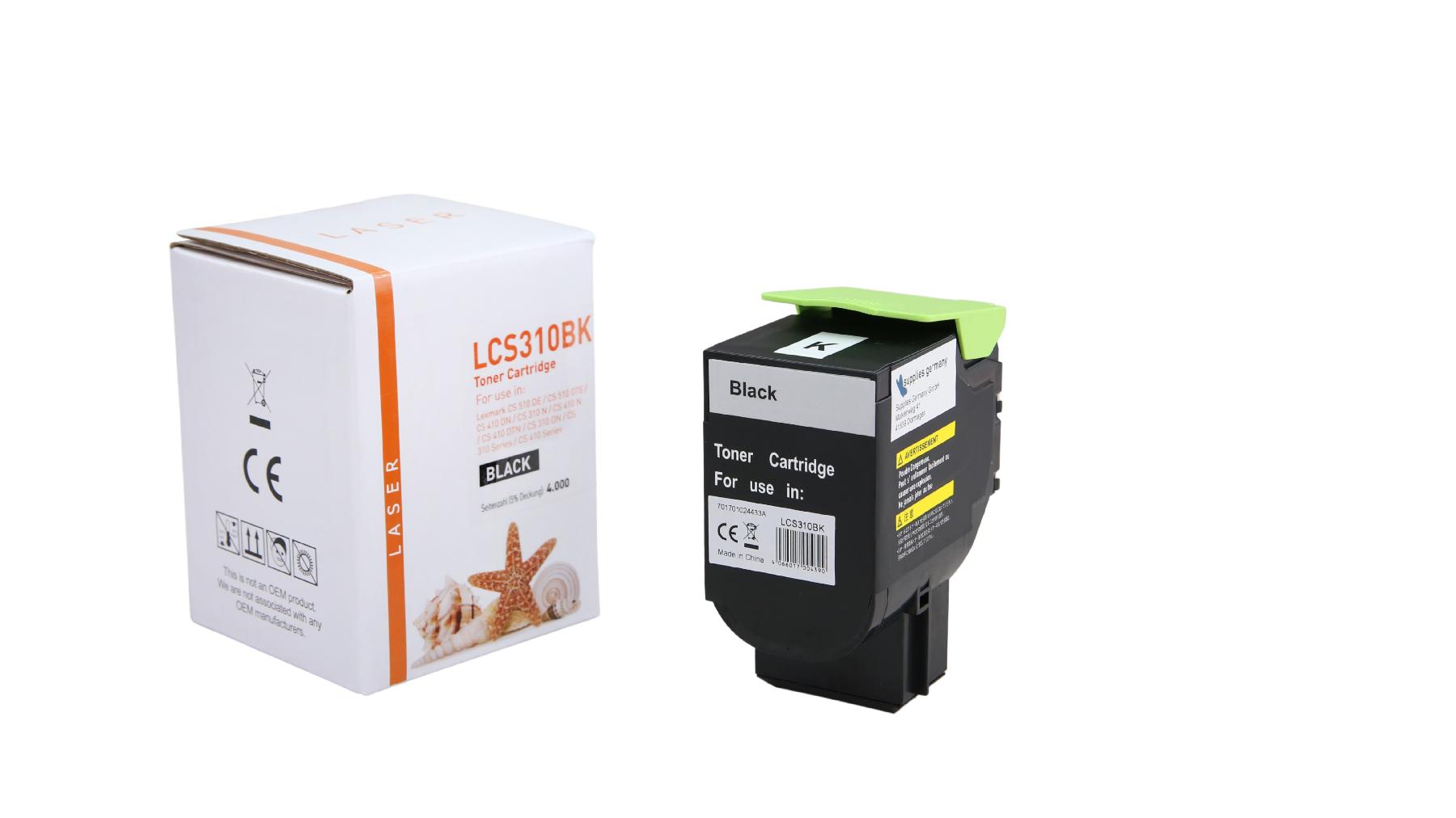 CS310BK alternativ Toner black Lexmark / 70C2HK0 / 4.000 Seiten CS310BK alternativ Toner black Lexmark / 70C2HK0 / 4.000 Seiten
