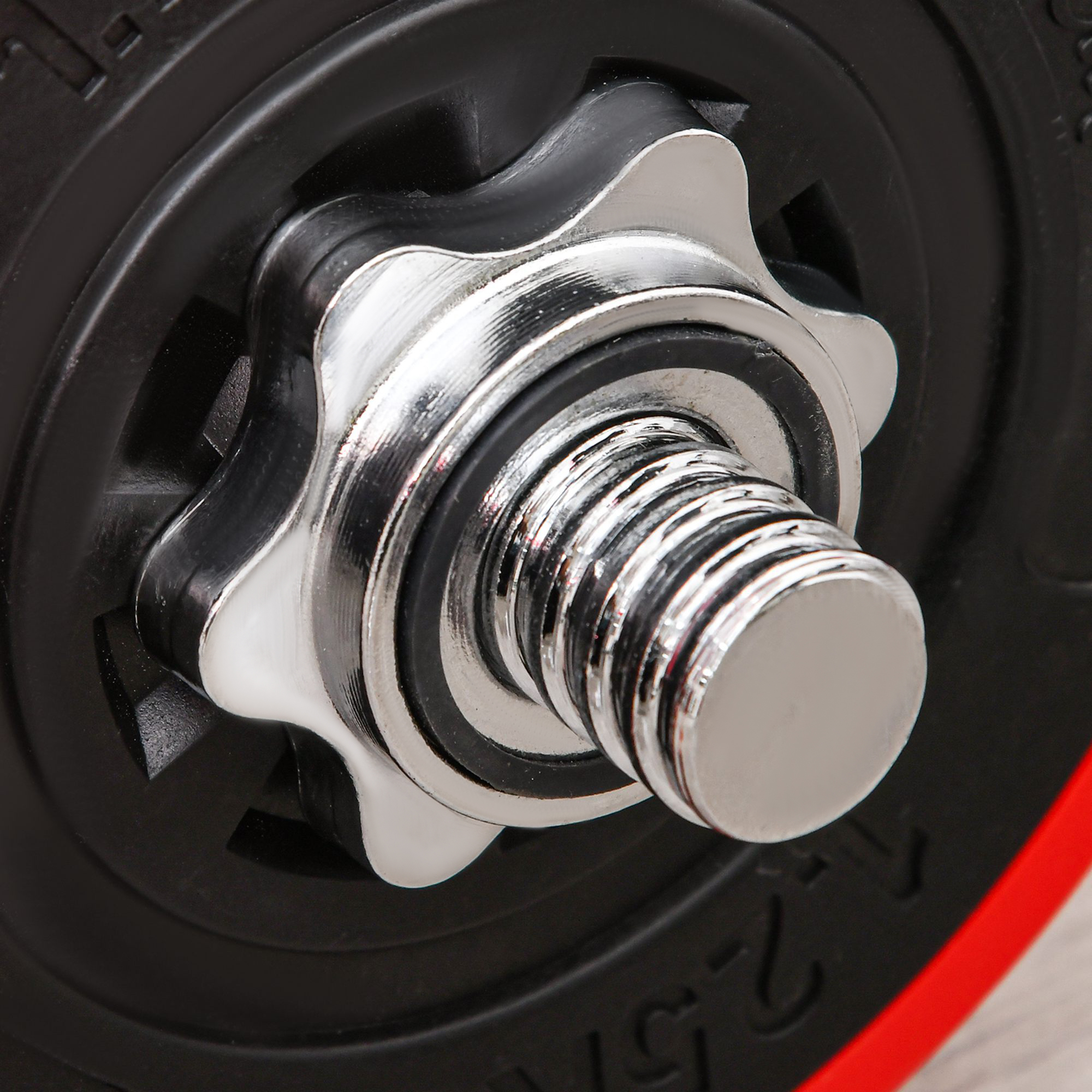 Hantelset 20/30KGS 2-IN-1 Hanteln&Langhanteln verstellbar Gewichtheben für Zuhause Fitness Muskel Stahl PP-Kunsstoff Eisen Sand Rot+Schwarz 21,5 x 21,5 x 3,8 cm