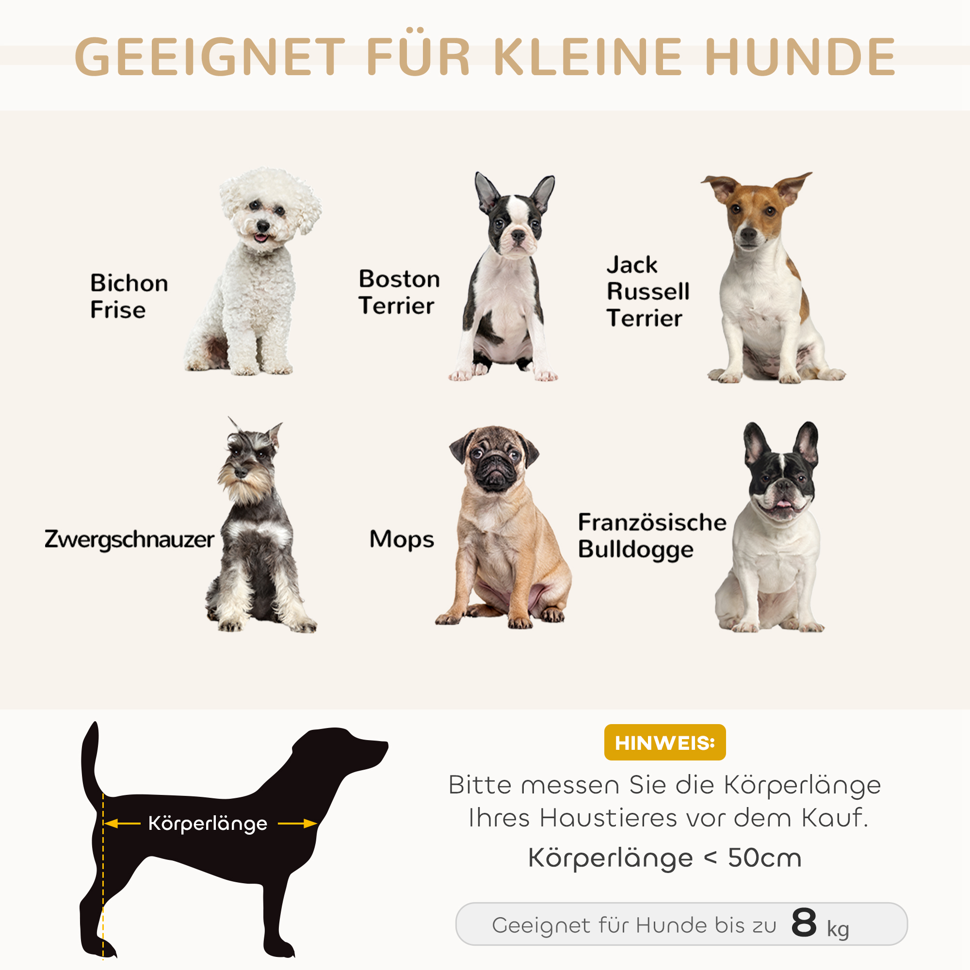 Hundesofa mit Holzbeinen Hundebett Haustiersofa Hundematte für kleine Hunde bis zu 8 kg Samt-Touch Grau 64 x 45 x 36 cm
