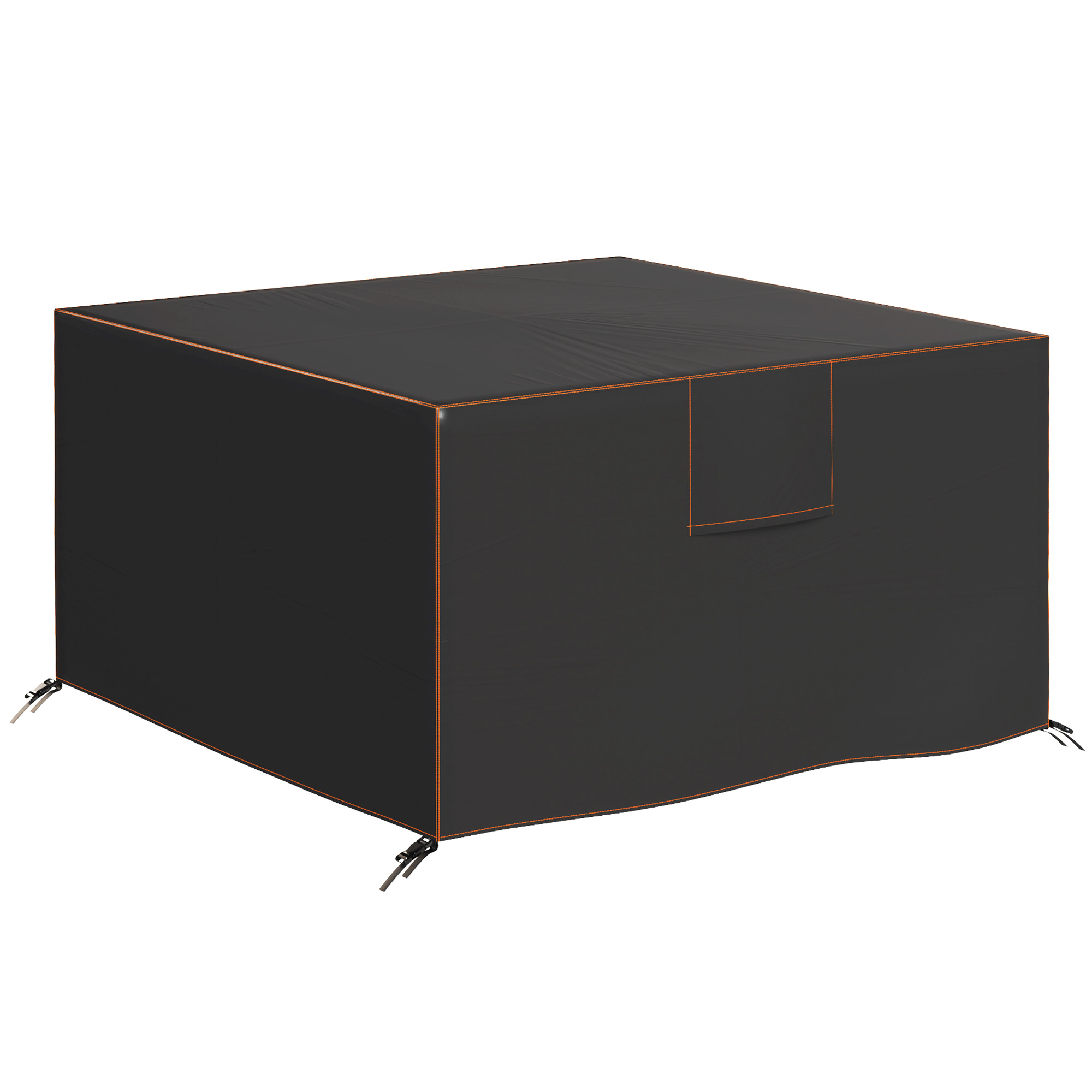 Schutzhülle für Gartenmöbel Winterfest Wasserdicht Abdeckung Anti-UV Abdeckplane 420D Oxford Gewebe 125x125x74cm Schwarz