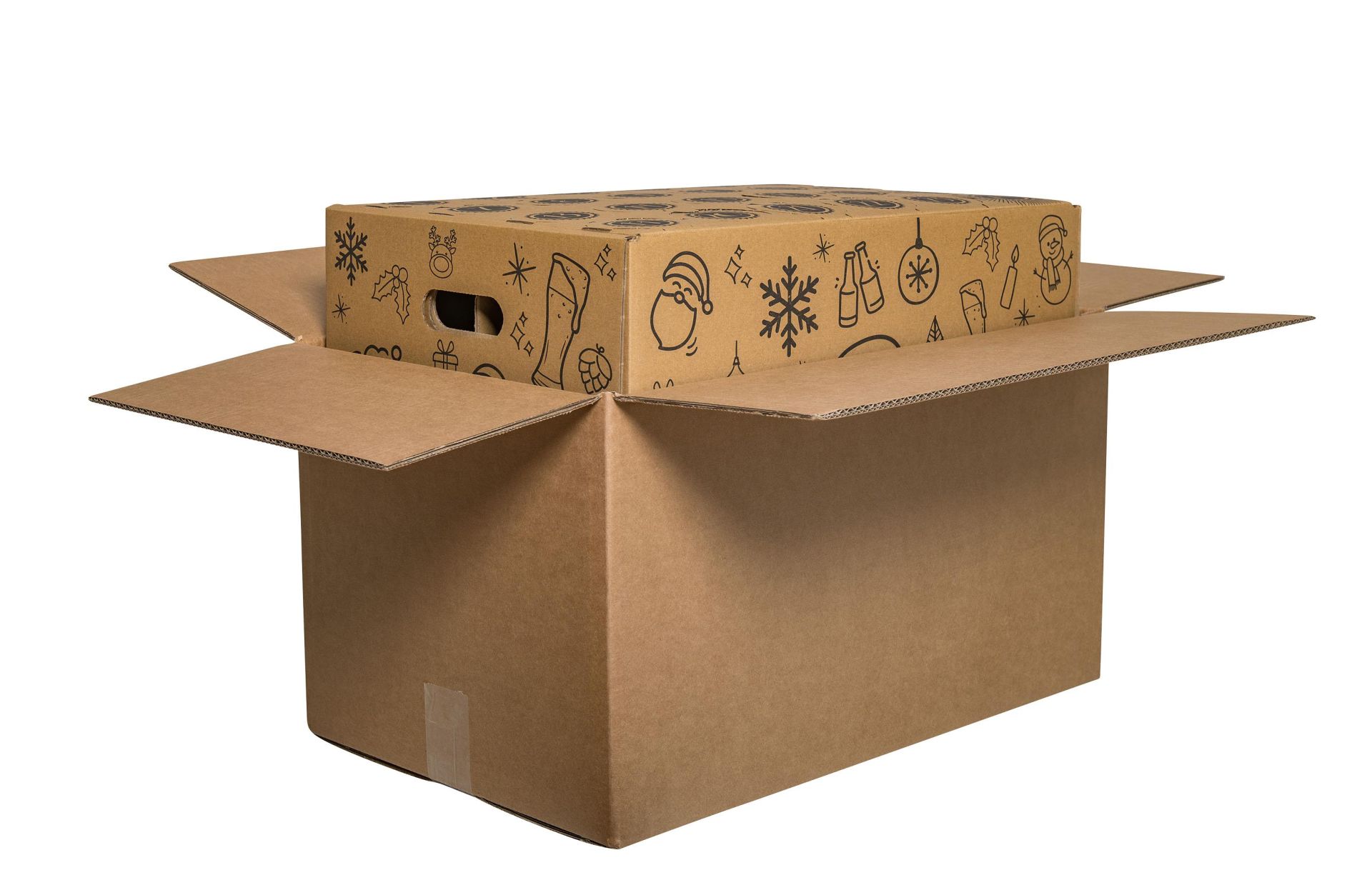 Versandkarton für Bier-Adventskalender, 550x340x300mm, braun, VPE15