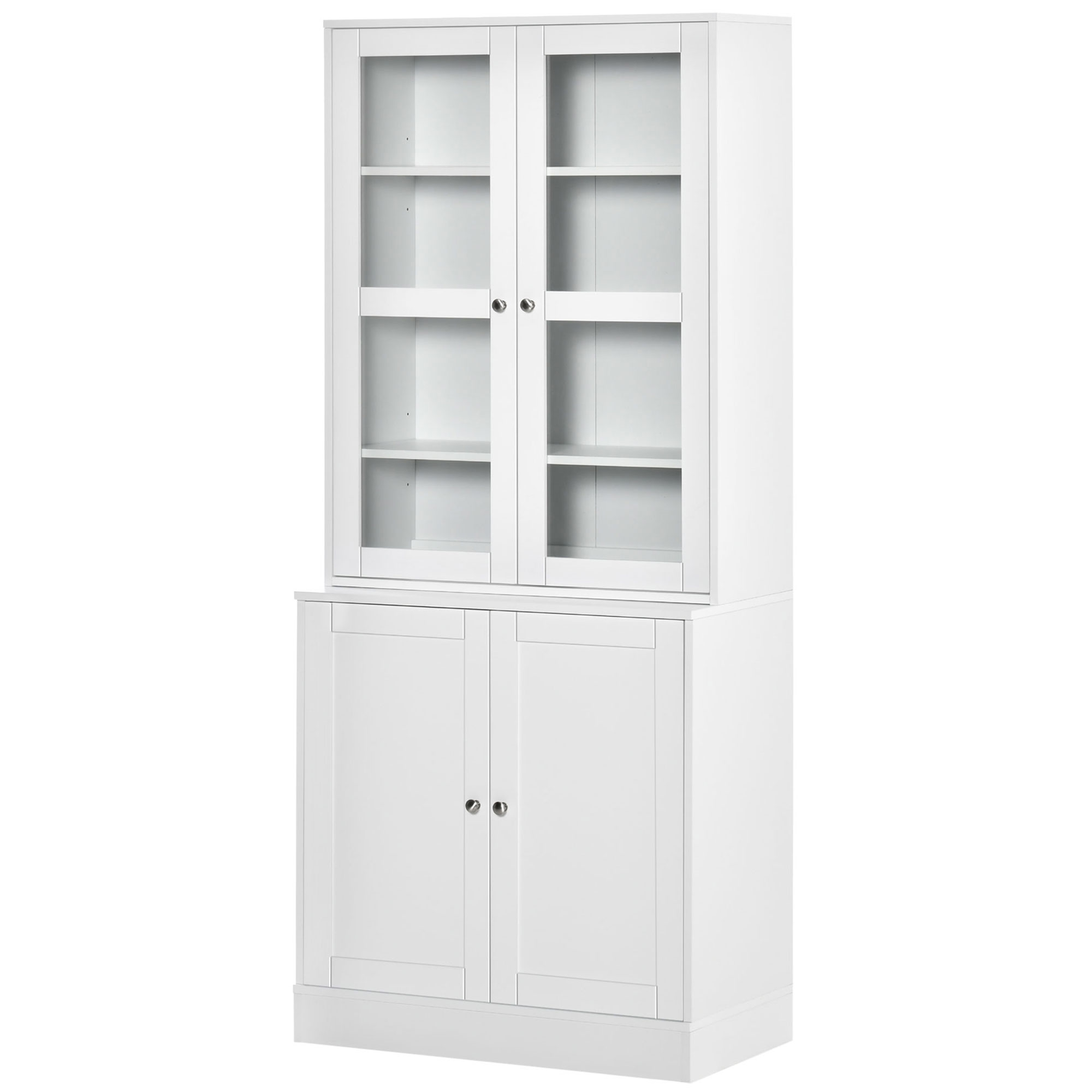Bücherregal Wandregal Regal, 2 Regale, 76 cm x 40 cm x 178,5 cm, Weiß
