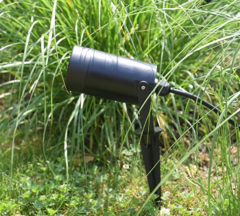 Gartenleuchte "KGL-110", schwarz, 1,5m Kabel+Stecker, GU10-Sockel, IP44