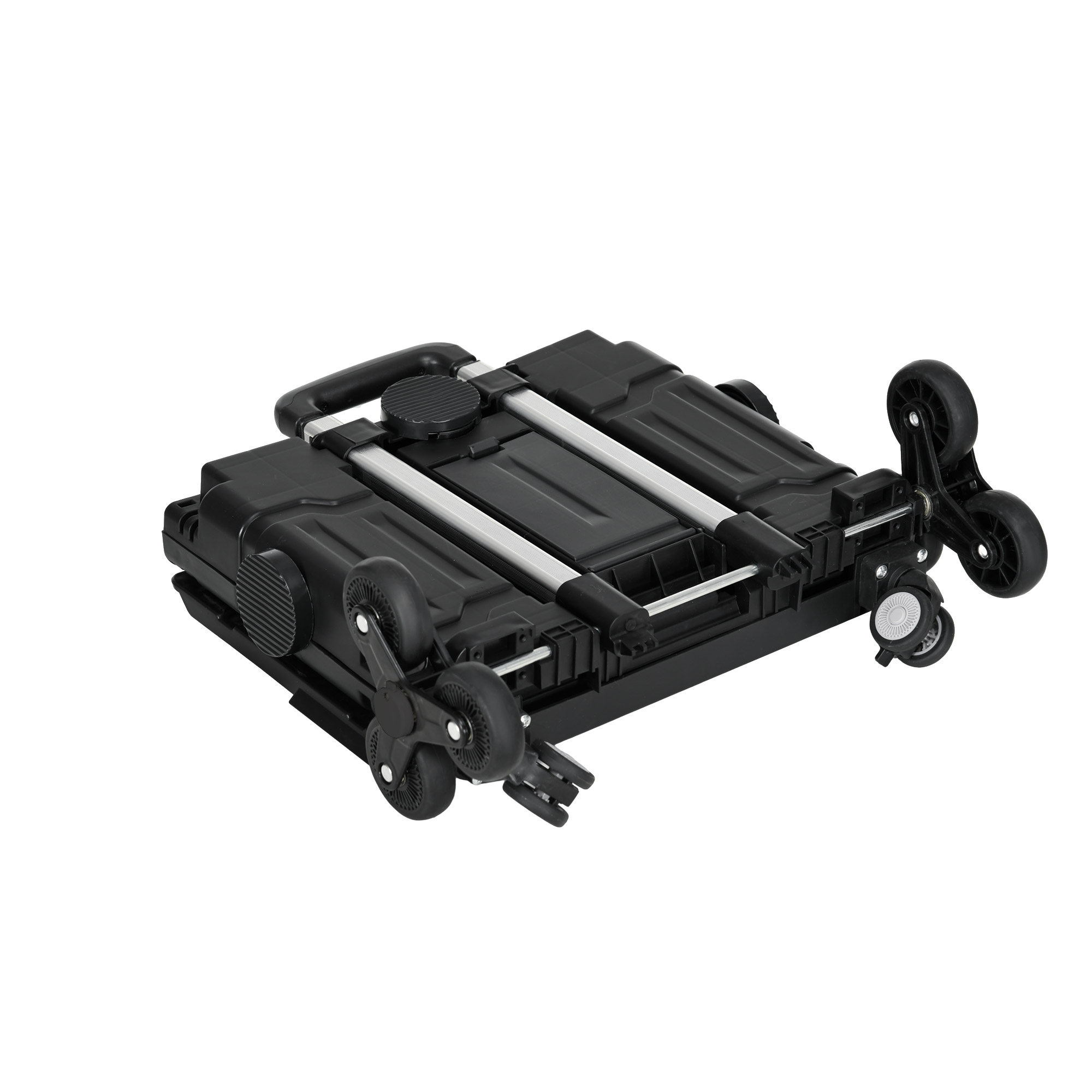 Einkaufswagen Einkaufstrolley, Treppensteiger,  klappbar, Teleskopgriff, bis max. 65 Kilo belastbar, Schwarz
