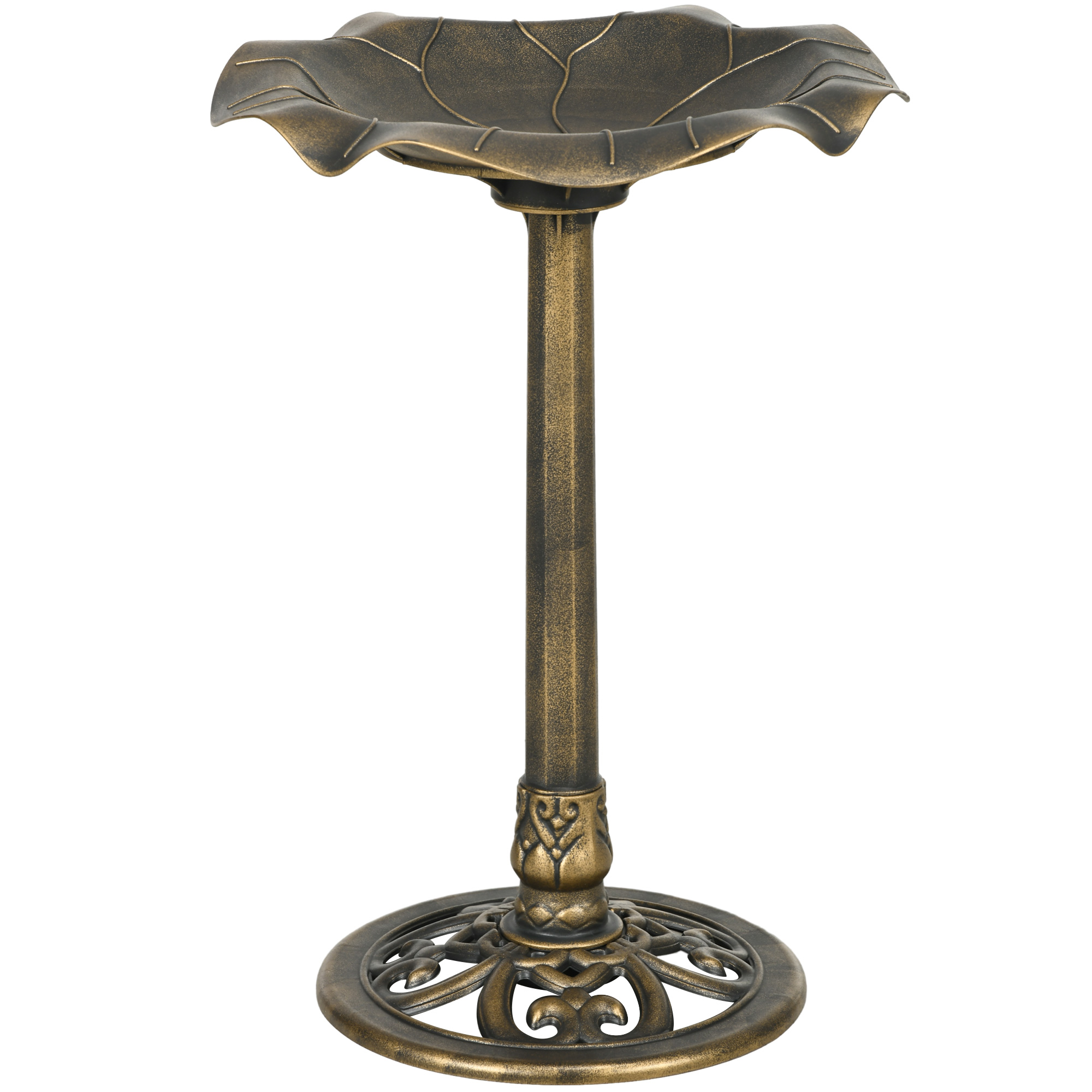 Vogeltränke Wassertränke, Vintage-Design, stabiler Standfuß, winterfest, Ø50 x 71H cm, Bronze
