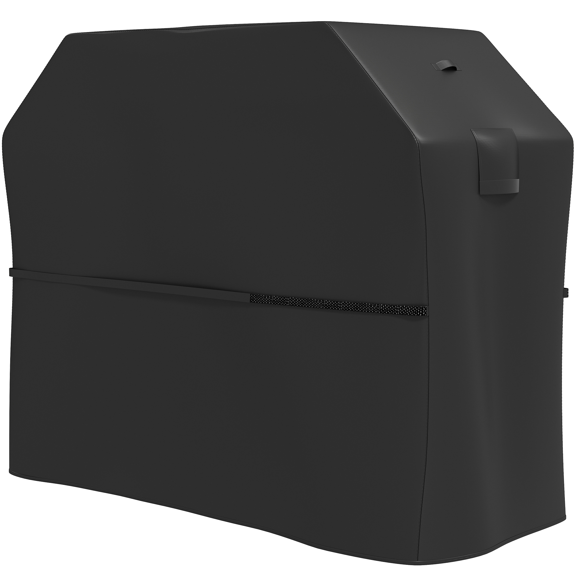 Grillabdeckung BBQ Abdeckung Abdeckhaube mit Klettverschlüssen Schwarz, 147 x 61 x 122cm