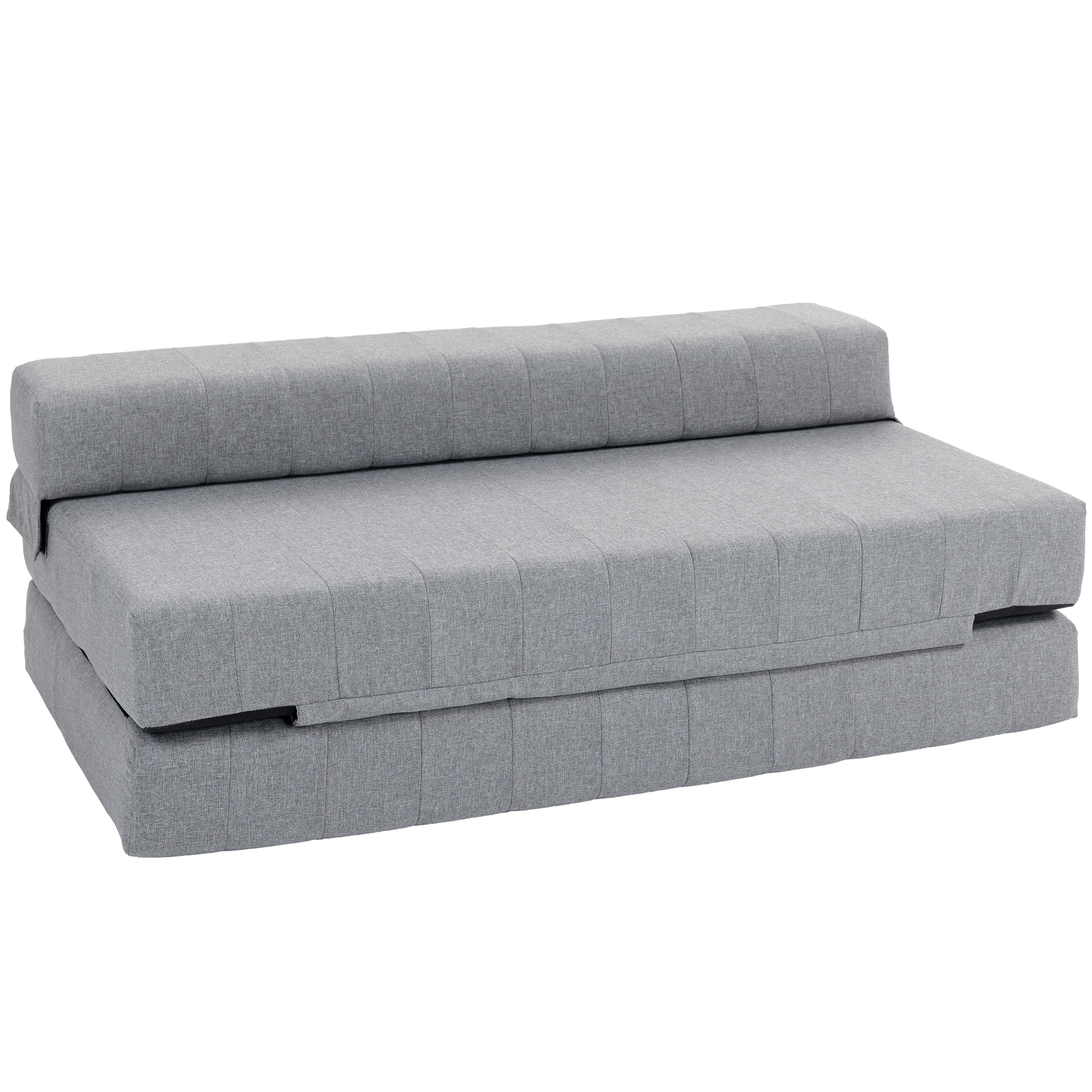 Klappsessel mit Bettfunktion, Gästebett, faltbar, bis 250 kg, 138x80x50 cm, Grau