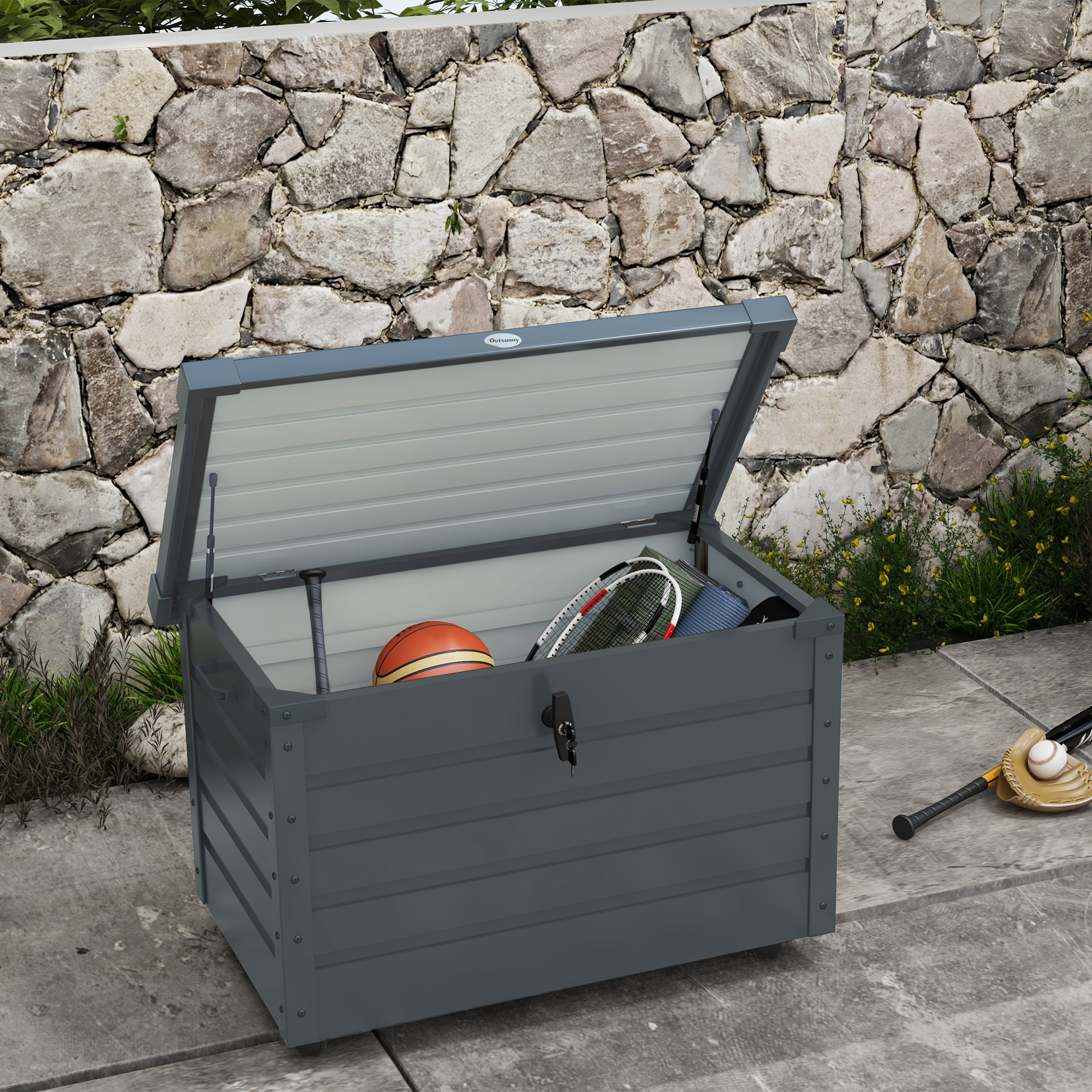 outsunny-outdoor-aufbewahrungsbox-gartenbox-kissenbox-wetterbestandig-4-rollen-100-cm-x-62-cm-x-65-cm-dunkelgrau~1M71UC8S0A000