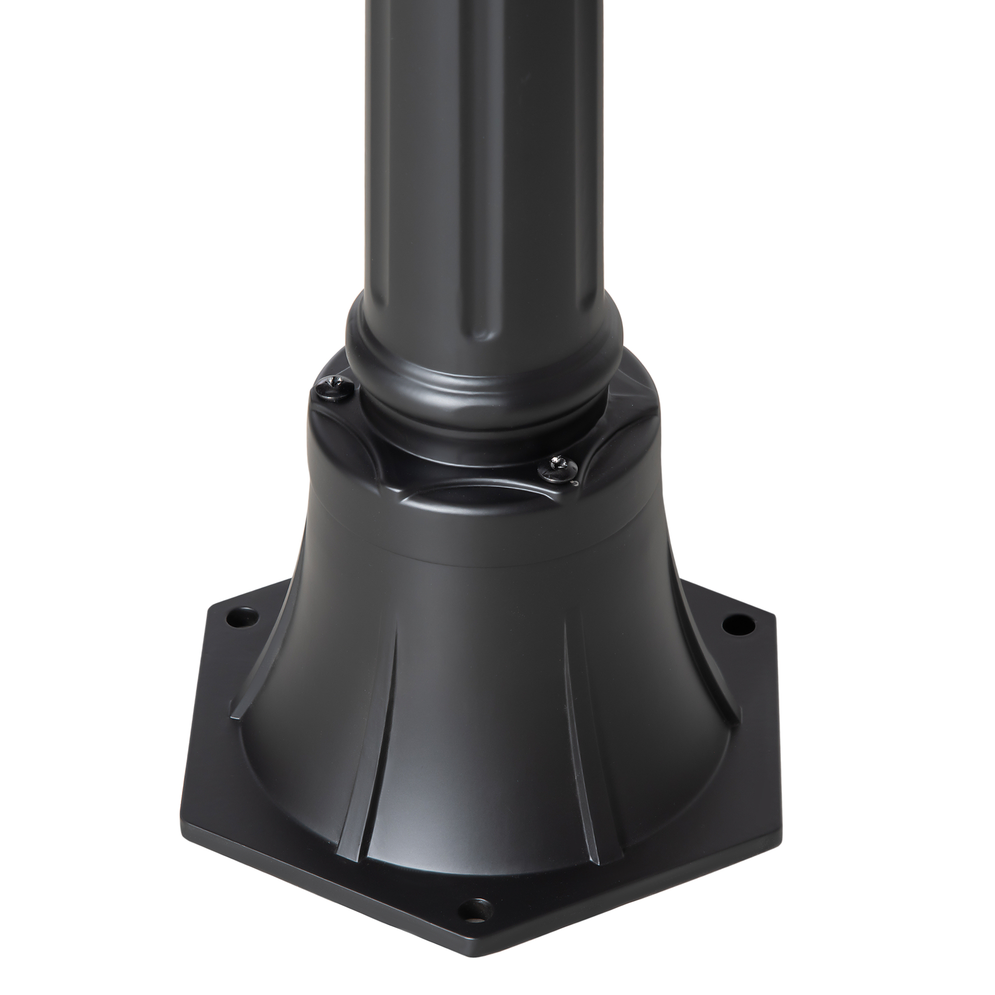 Solar Gartenlaterne Laterne Gartenleuchte Wegleuchte mit 19 LED 130 Lumen 3000K Aluminium gehärtetes Glas Schwarz 22 x 22 x 194 cm