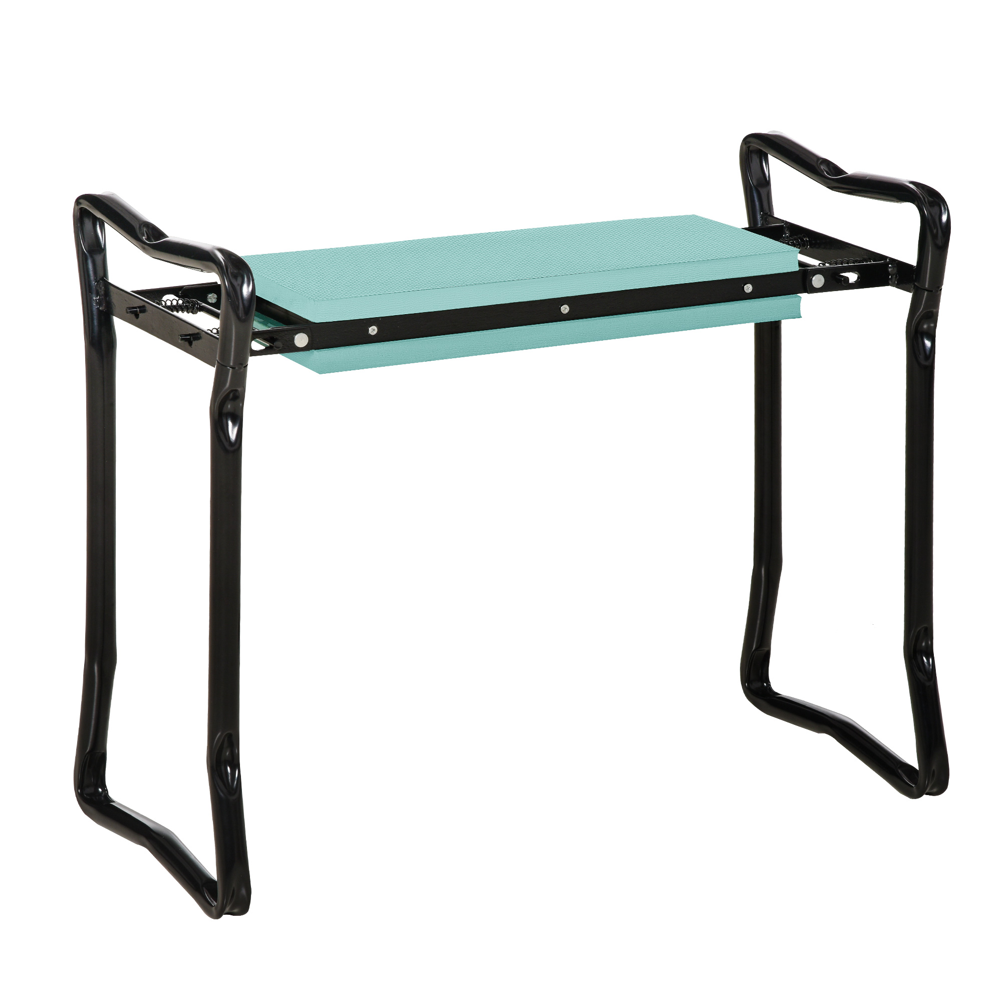 Kniebank für Gartenarbeit Klappbarer Gartenhocker Gartenbank Kniehilfe bis 150 kg EVA-Schaumstoff Stahl Dunkelgrün 58 x 28 x 49 cm