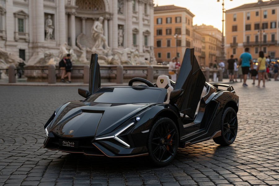 Kinderfahrzeug Lamborghini SIAN 2 Sitzer - schwarz