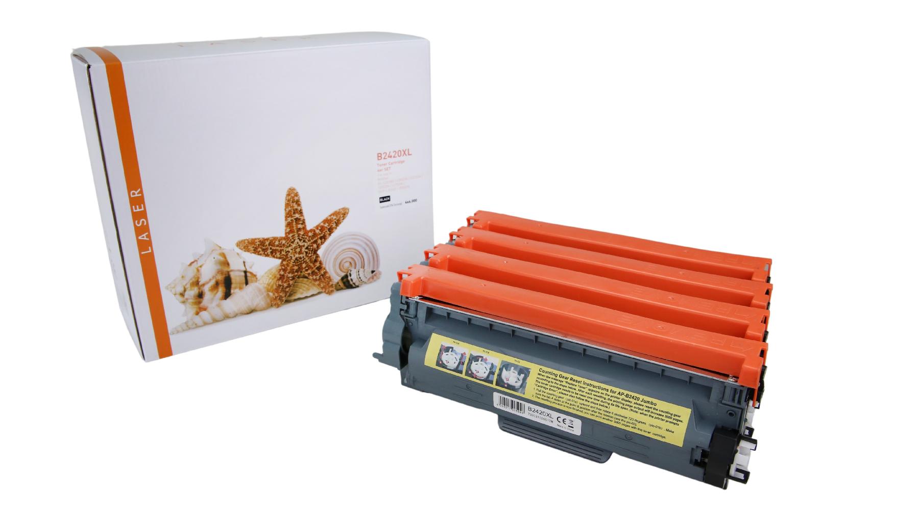 4er Set TN2420XL alternativ Toner schwarz für Brother / TN2420XL / 4x6.000 Seiten 4er Set TN2420XL alternativ Toner schwarz für Brother / TN2420XL / 4x6.000 Seiten