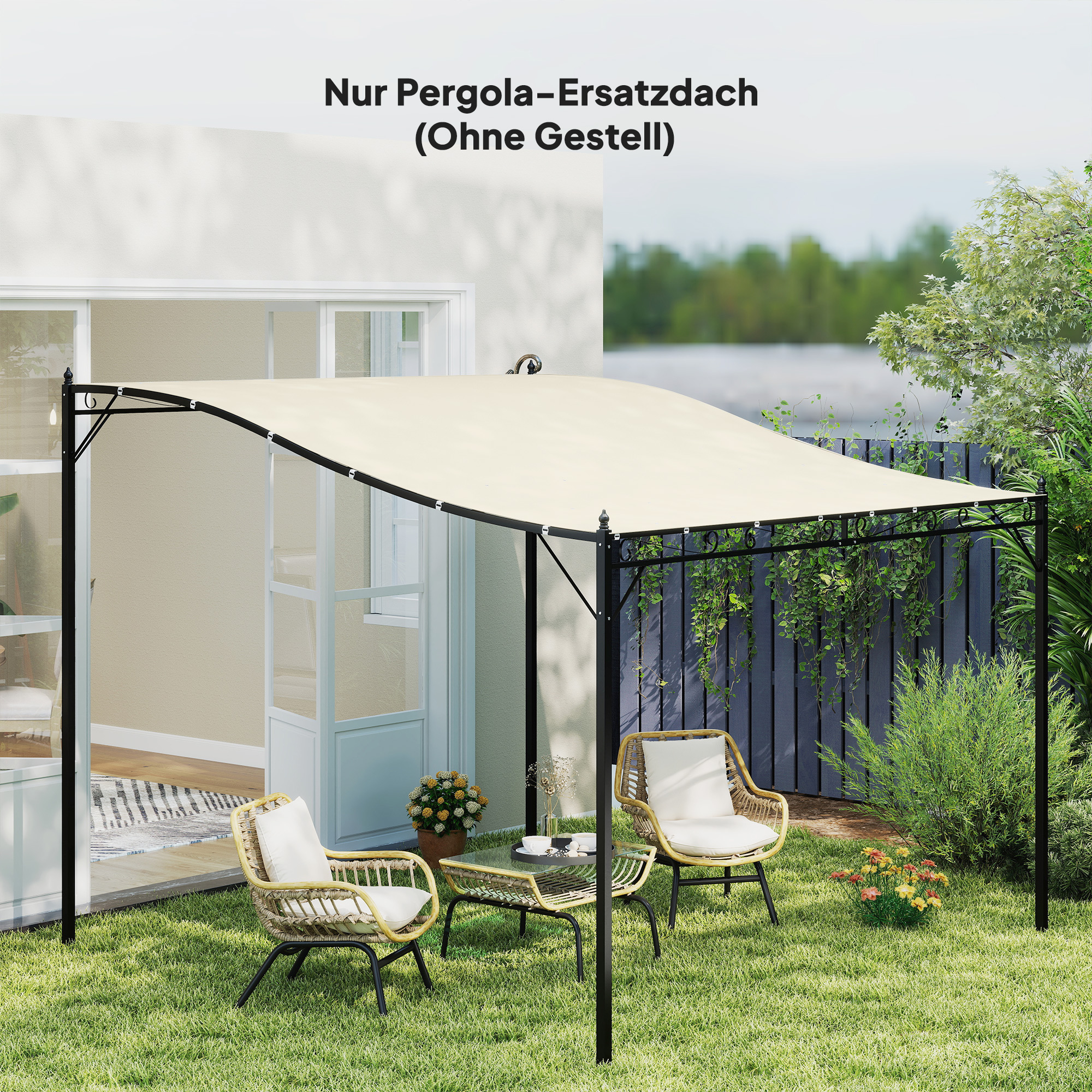 Markisen-Ersatzdach Ersatzdach für Markise, wetterbeständig, 297 cm x 243 cm, Beige