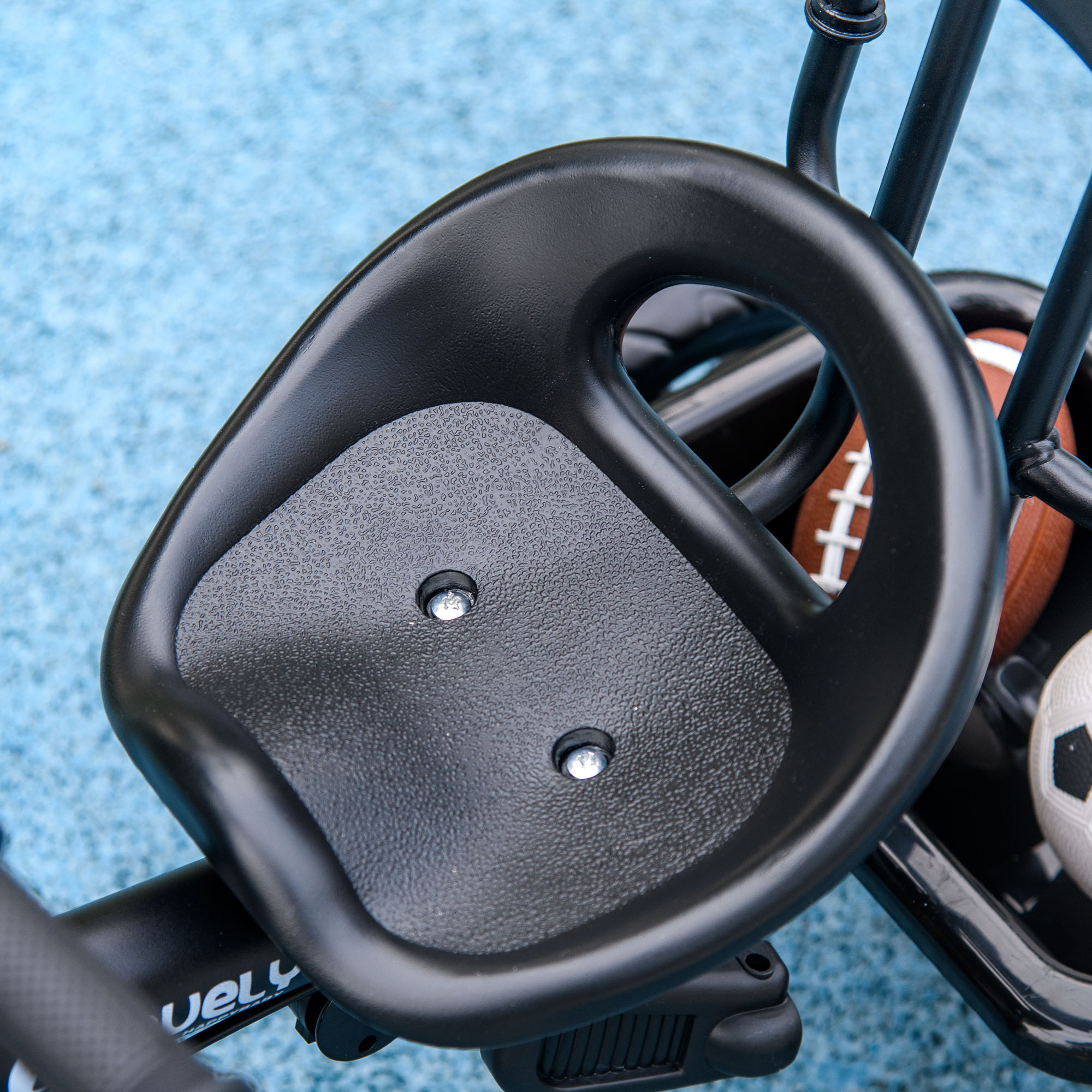 6-in-1 Kinderdreirad mit Schiebestange, Dach, Gurt, Ablagekorb, für 1-5 Jahre, Dunkelblau