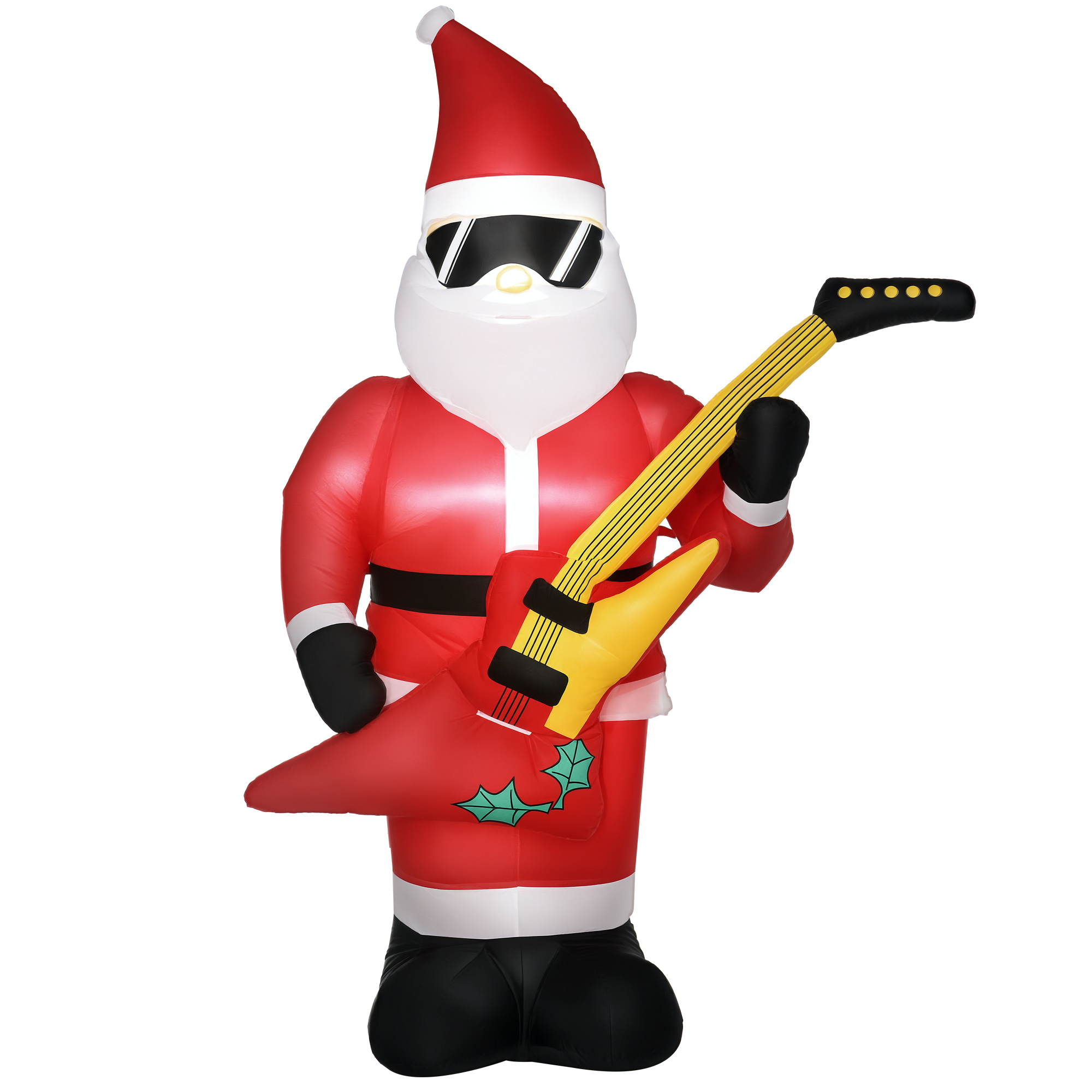 Weihnachtsdeko Aufblasbarer Weihnachtsmann Outdoor-Weihnachtsdekoration, inkl. Gebläse, 140 m, Rot + Weiß