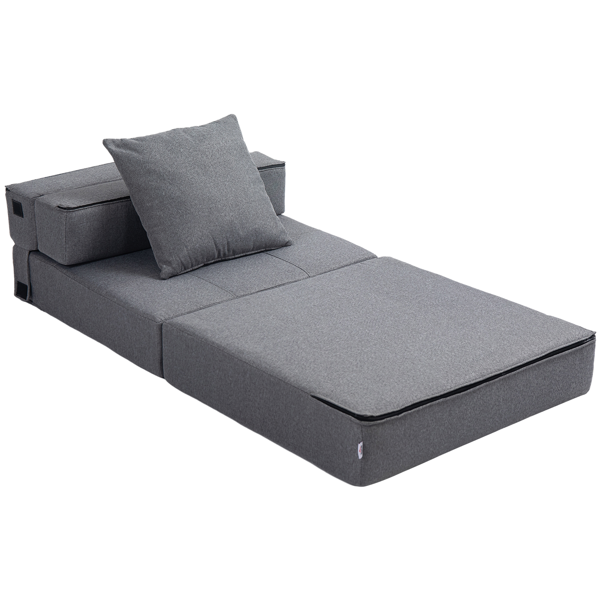 Schlafsessel Relaxsessel Gästebett. abnehmbarer Bezug, 70 cm x 70 cm x 61 cm, Dunkelgrau