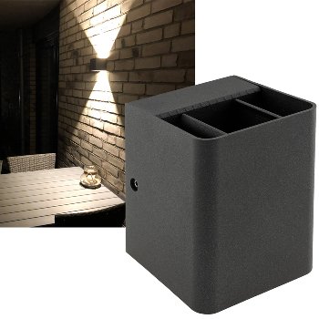 LED Wandleuchte "Fachada" - IP54, 2x3,5W, 3000K, warmweiß LED Wandleuchte "Fachada" - IP54, 2x3,5W, 3000K, warmweiß