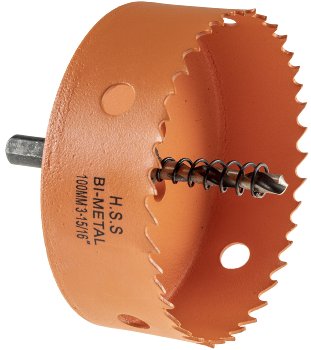 Lochsäge HSS Bi-Metall Ø100mm - Sechskant Aufnahme, Schnitttiefe 38mm Lochsäge HSS Bi-Metall Ø100mm - Sechskant Aufnahme, Schnitttiefe 38mm