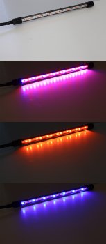 LED Pflanzenlampe "CT-PFL" Rot+Blau, 1-fach, Klemmhalter, Kabel-FB
