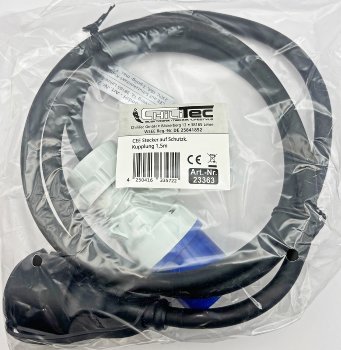 CEE auf Schutzkontakt-Kupplung 1,5m / 230V, Adapter für Wohnwagen, Camping