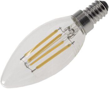 LED Kerzenlampe E14 "Filament K4", 3000k, 400lm, 230V/4W, warmweiß