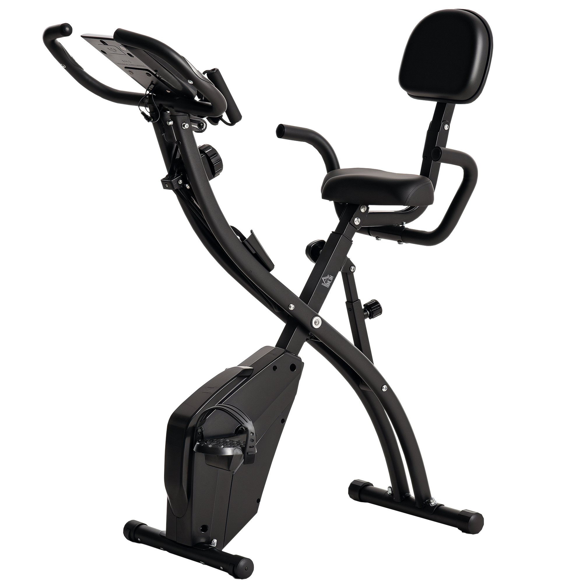 Heimtrainer X-Bike 2-in-1 Fahrradtrainer mit LCD-Display,Pulsmesser, klappbarer Hometrainer Trimmrad mit 8 stufig Magnetwiderstand, 1 Paar Spannseil, Stahl Schwarz 105x48x118 cm Heimtrainer X-Bike 2-in-1 Fahrradtrainer mit LCD-Display,Pulsmesser, klappbarer Hometrainer Trimmrad mit 8 stufig Magnetwiderstand, 1 Paar Spannseil, Stahl Schwarz 105x48x118 cm