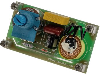 Schnurdimmer für LEDs, 3-150Watt / 230V, Drehregler mit Ein & Aus, schwarz