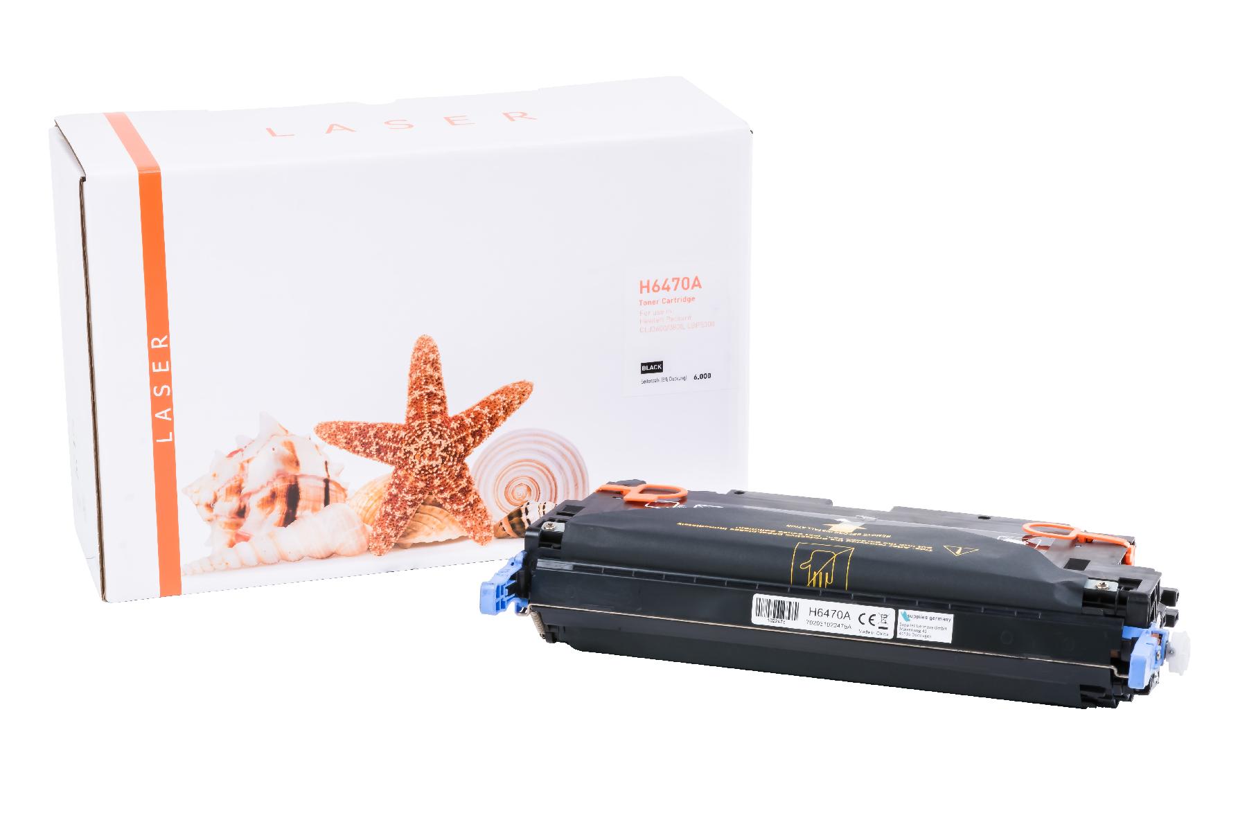 Q6470A alternativ Toner schwarz für HP / Q6470A / 6.000 Seiten