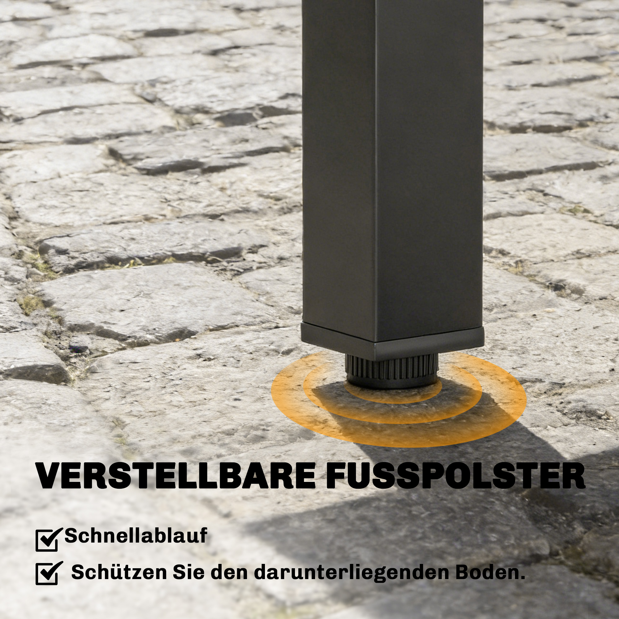 Gartentisch Ausziehbarer 80/160 x 80 cm Aluminium Esstisch für 4-6 Personen, Rechteckig mit Lamellenplatte