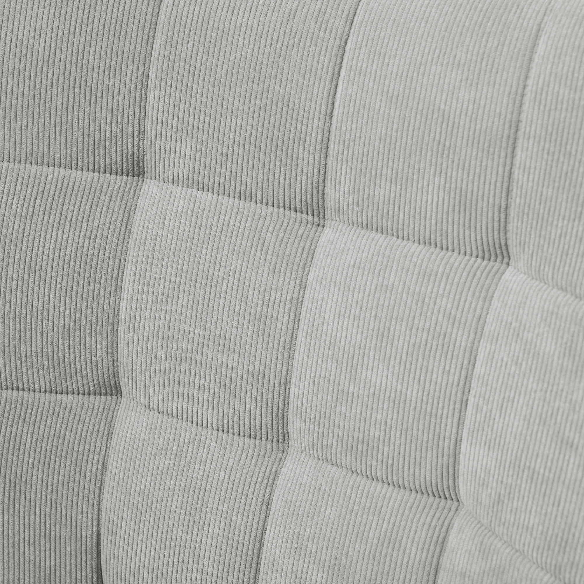 Akzentsessel mit Hocker, Relaxsessel in Cord-Optik, Armlehnstuhl mit Holzbeinen, für Wohnzimmer, Grau