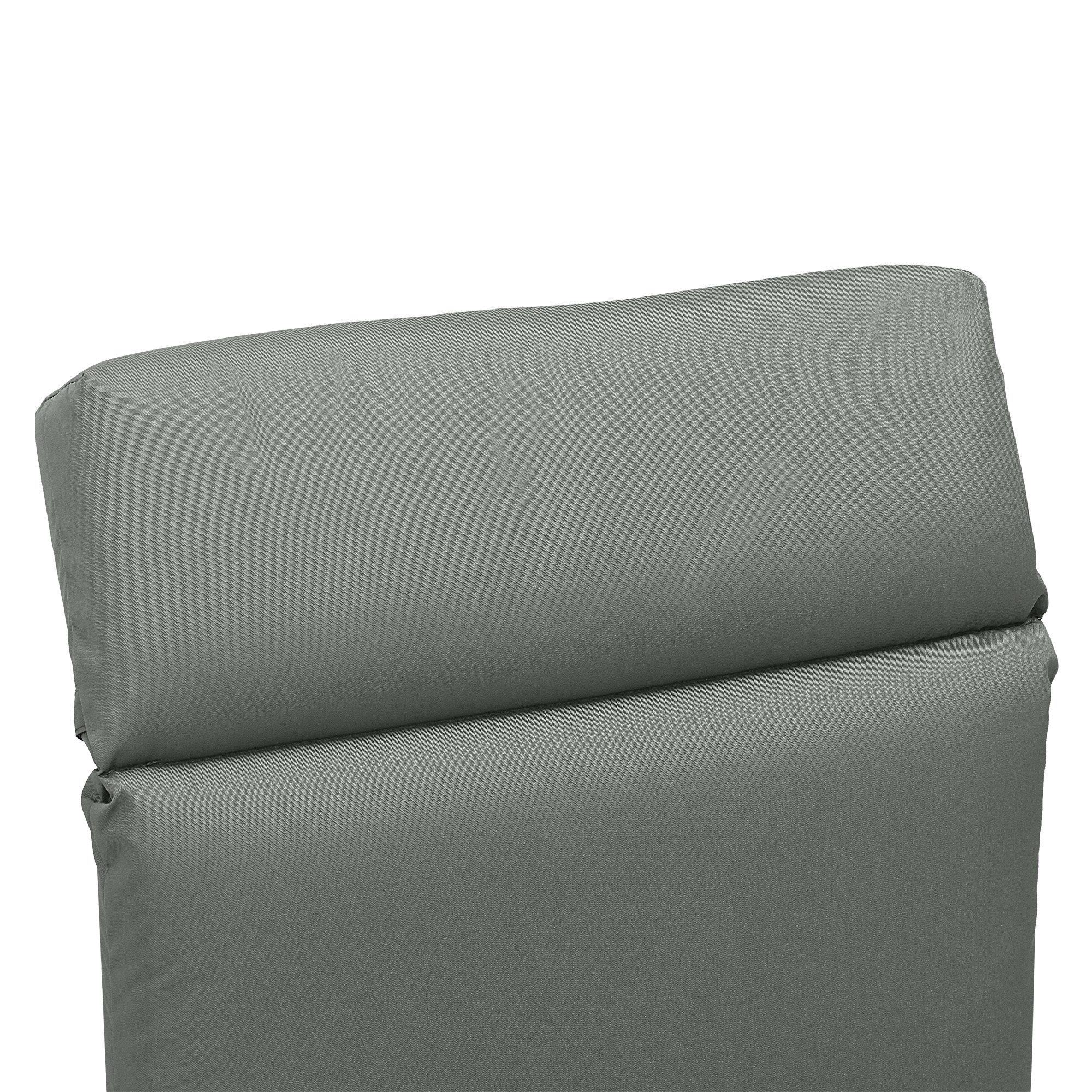 Liegenauflage Liegenpolster Sonnenliege Auflage Gartenliege Polsterauflage Bezug Polyester Dunkelgrau 196 x 55 x 8 cm