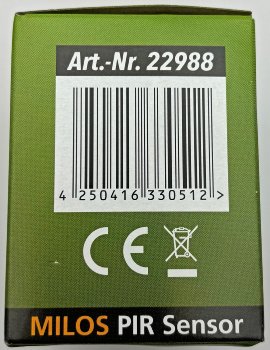 MILOS Bewegungsmelder 160°,weiß matt, LED geeignet,  250V~, Unterputz, 2-Draht