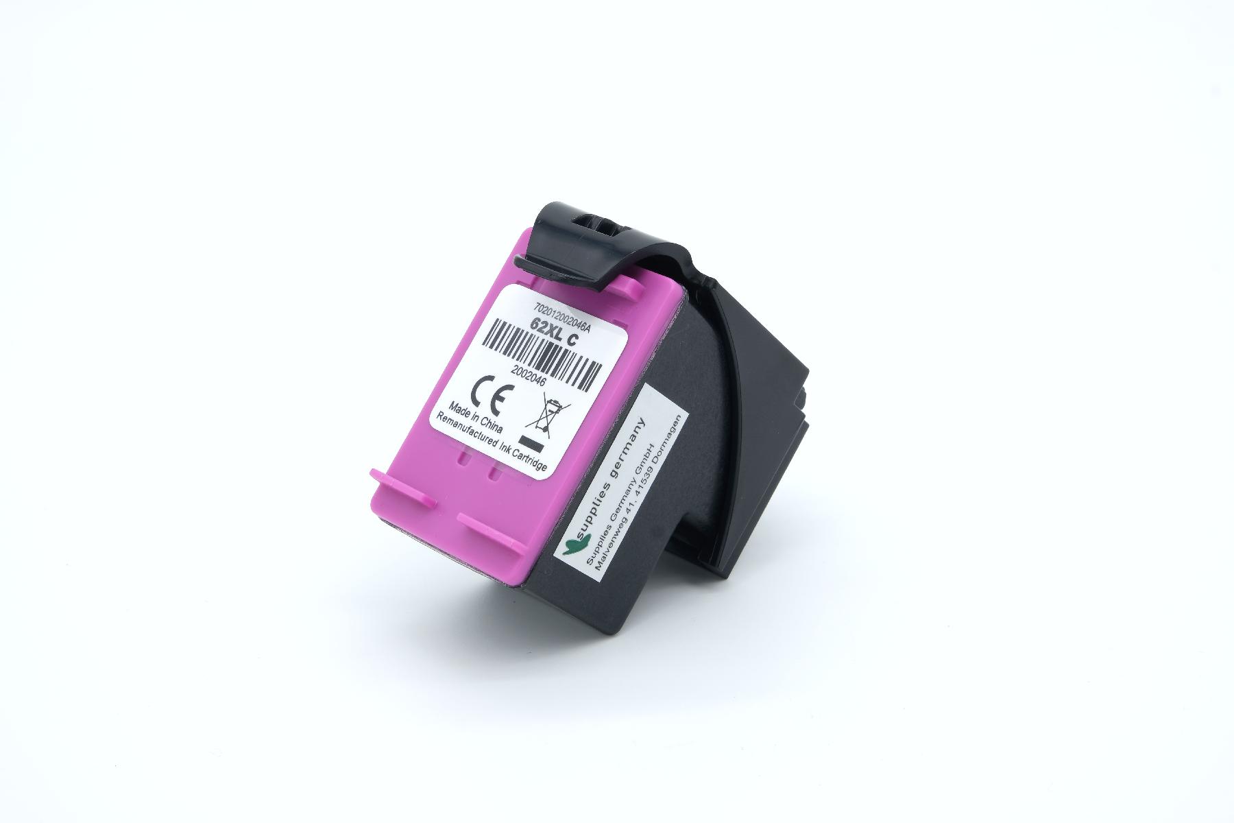 62XLC alternativ Tinte Color für HP / C2P07AE / 11,5