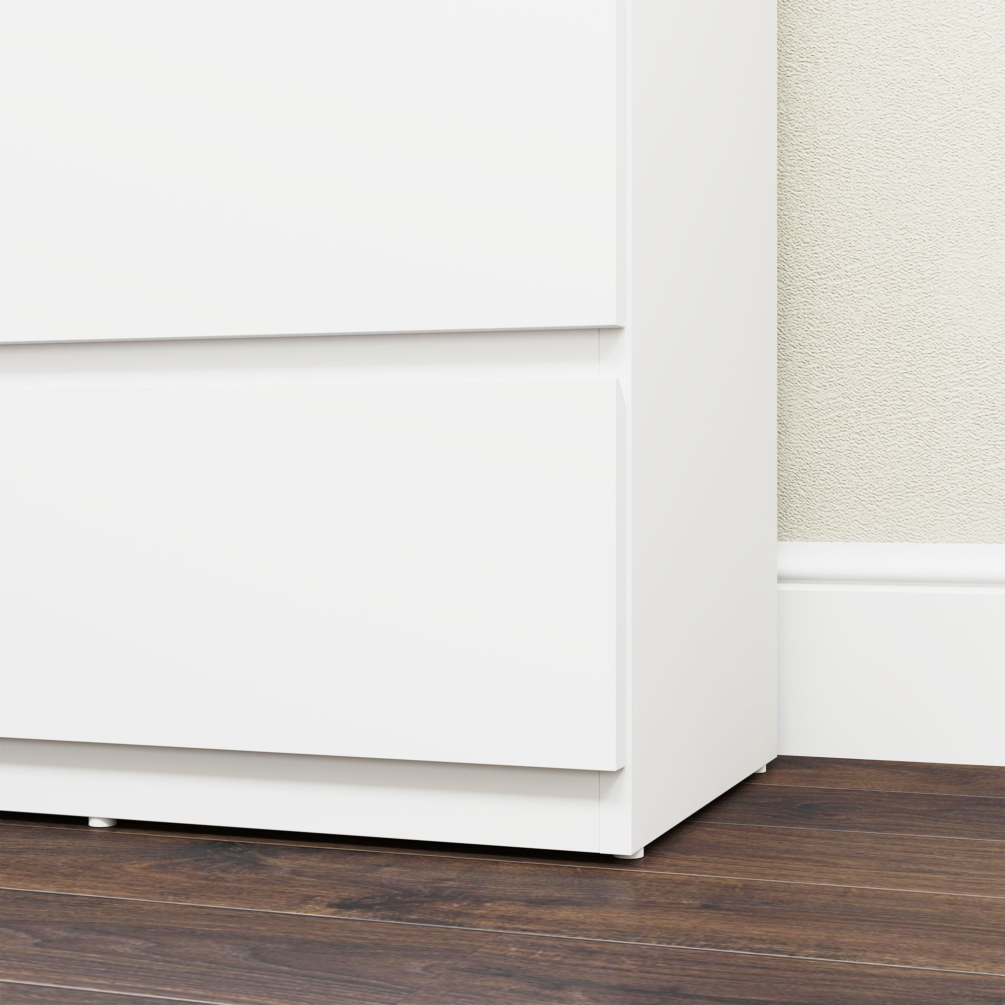 Kommode Sideboard Schubladenkommode, 5 Schubladen, 55 cm x 34 cm x 100 cm, Weiß